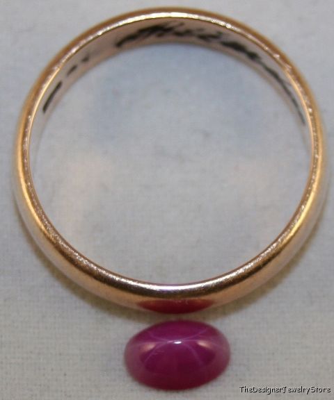 Lab grown Star Ruby 4x7 oval 0.8ct gem cabochon ru10