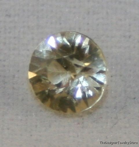 Natural yellow Sapphire 4.6mm round 0.45ct gem AAA sa12