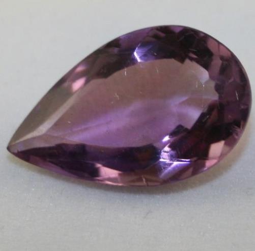 Faceted pear 13x21 Amethyst 11.1 ct Light purple am10