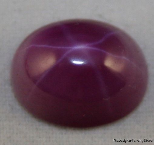 Lab grown Star Ruby 9x11 oval 5.5ct gem cabochon ru12