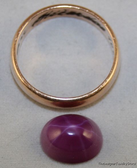 Lab grown Star Ruby 9x11 oval 5.5ct gem cabochon ru12