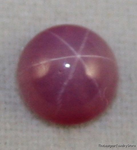 Lab grown Star Ruby 5mm round 0.6ct gem cabochon ru13