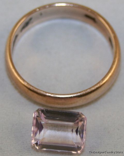 Natural gemstone pink Kunzite 7x9 octagon 2.7ct ku1