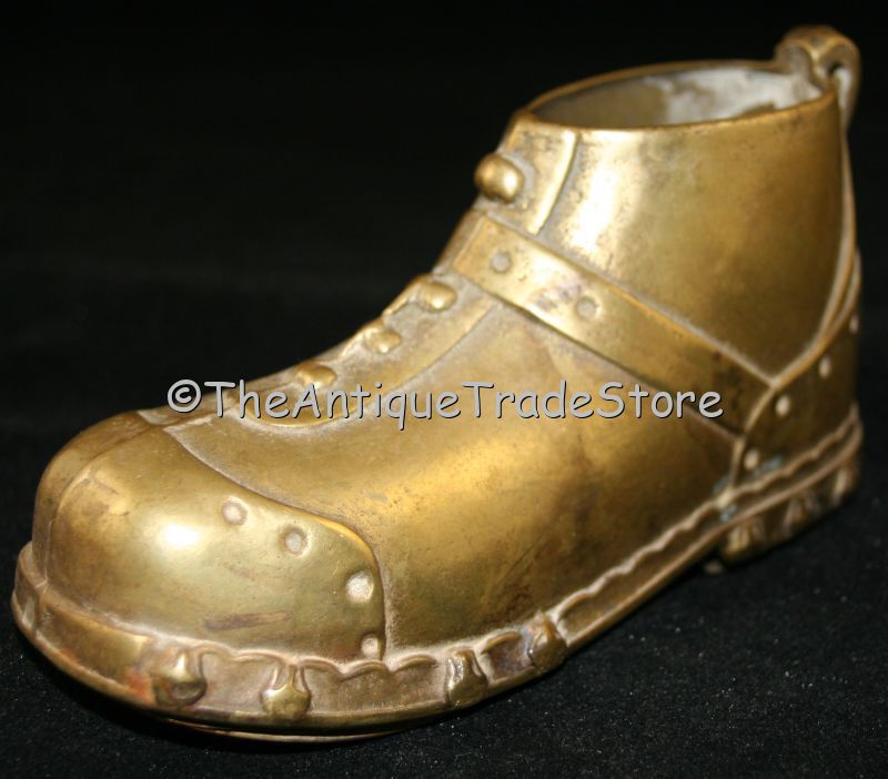 Vintage hot cast brass Shoe shaped Paperweight