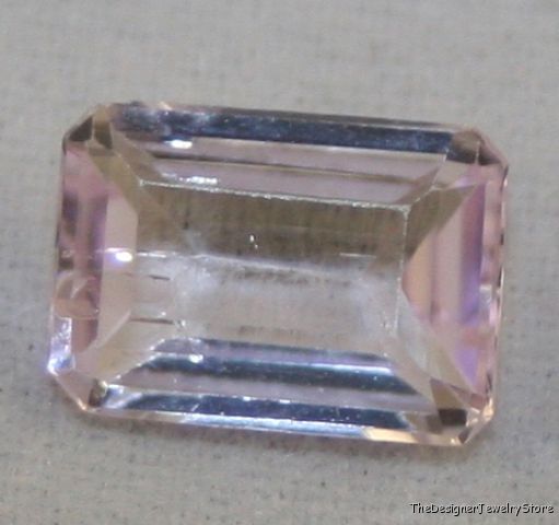 Natural gemstone pink Kunzite 6x9 octagon 1.6ct ku2