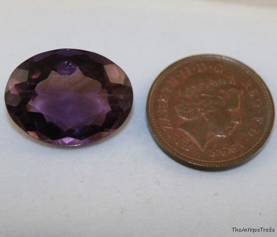 Faceted oval 15x20 Amethyst 15 ct Light purple am25