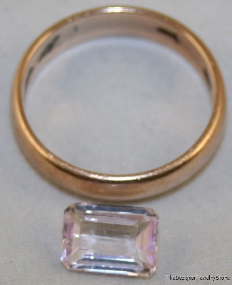 Natural gemstone pink Kunzite 6x9 octagon 1.6ct ku2