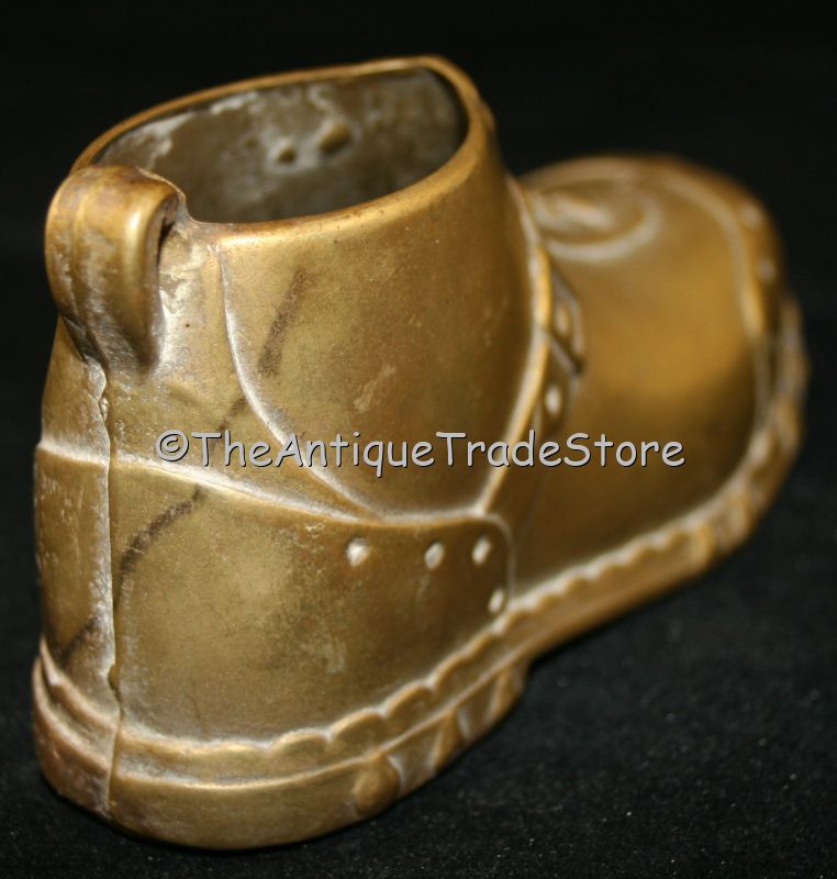 Vintage hot cast brass Shoe shaped Paperweight