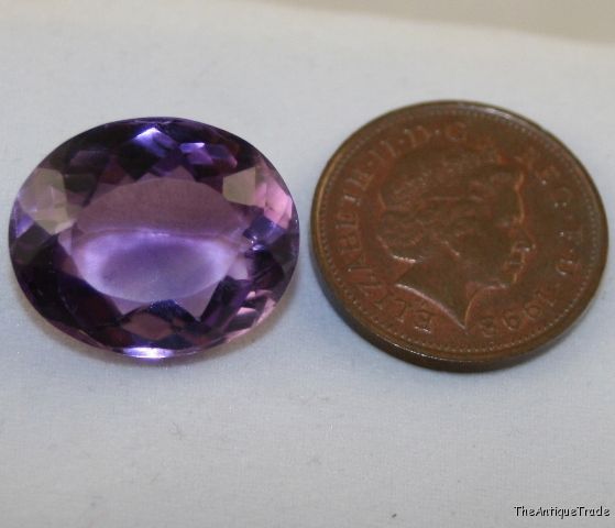 Faceted oval 15x19 Amethyst 18.6ct Light purple am26