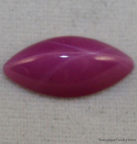 Lab grown Star Ruby 5x10 marquise 1.25ct cabochon ru16