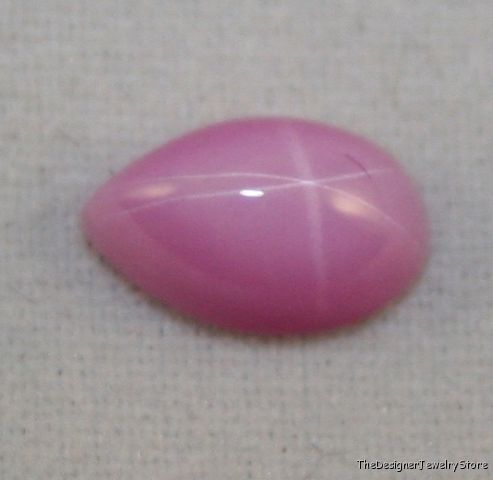 Lab grown Star Ruby 5x8 pear 1.25ct gem cabochon ru17
