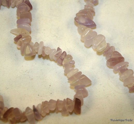 Natural Lavender Quartz gemstone necklace 37 inches long