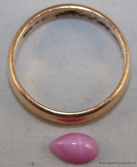 Lab grown Star Ruby 5x8 pear 1.25ct gem cabochon ru17