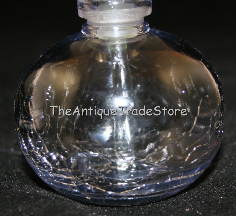 Crackle glass Perfume scent bottle
