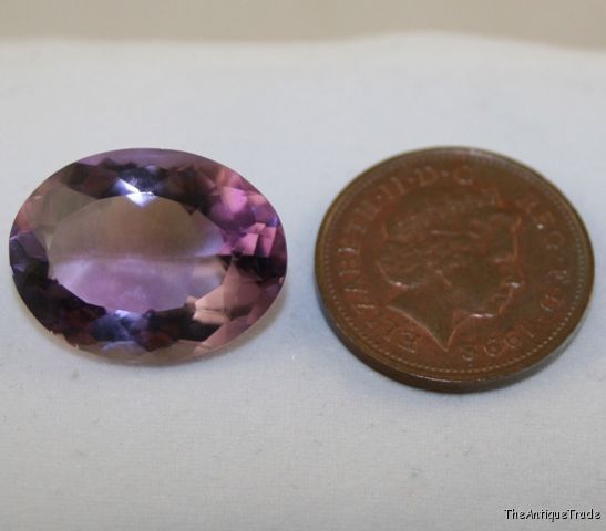 Faceted oval 15x20 Amethyst 14.4 ct light purple am33