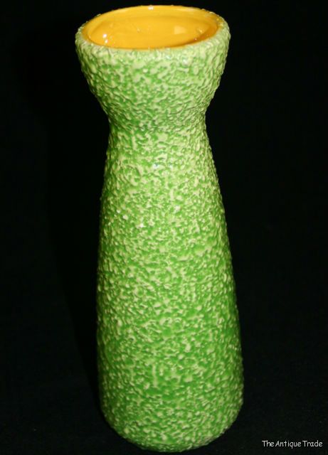 1960s vintage West Germany ceramics raised dots organic shaped vase