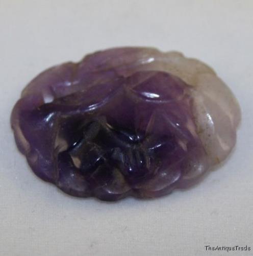 Carved natural 20x27 Amethyst light purple am36