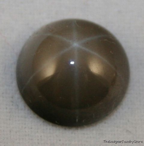 Lab grown black Star Sapphire 10mm round 4.25ct sa22