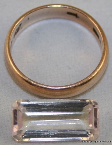 Natural gemstone pink Kunzite 7.5x16 octagon 5.5ct ku11