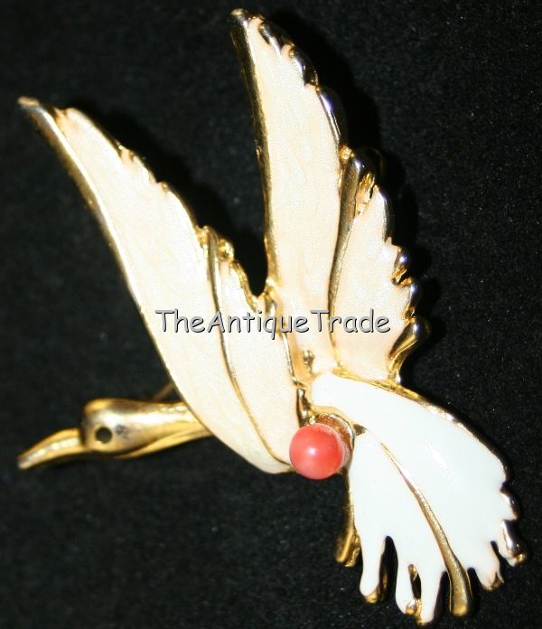 Vintage Jewelry bird shaped enamel Pin Brooch sku1z