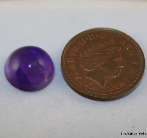 Cabochon round 12mm Amethyst 6ct Royal purple am42
