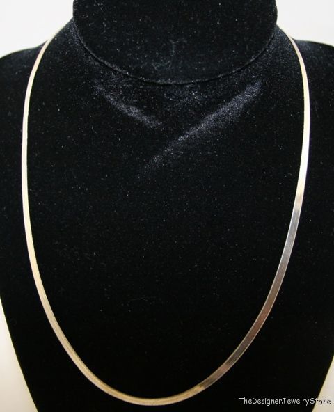 Sterling Silver 3.4mm flat snake chain 18 inches je21