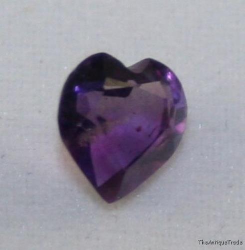 Faceted heart 6mm Amethyst 0.6ct Royal purple am46