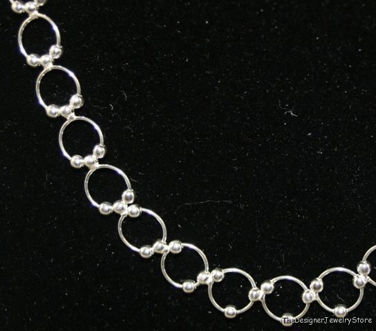 Sterling Silver 9.3mm beaded round chain 16 inches je22