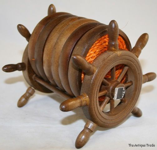 Sail ship themed 6 wooden coaster set with rack