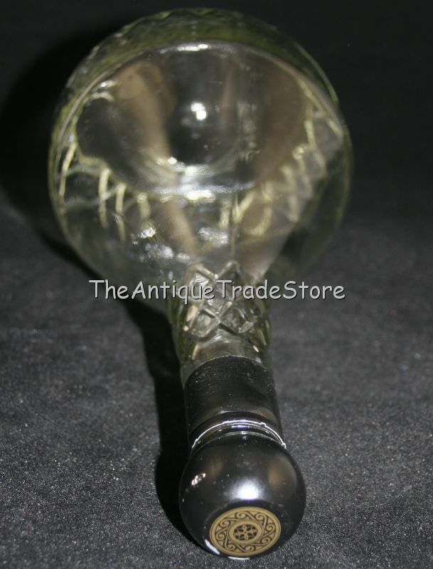 Vintage Clear glass liqueur bottle