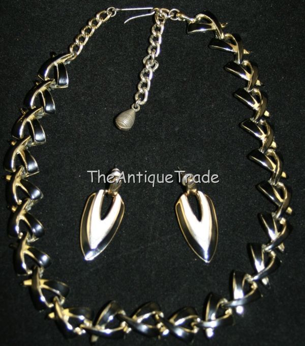 Vintage Art Deco style Necklace and earrings set sku1z