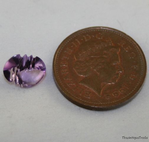 Superb carved Faceted oval 7x9 Amethyst 2.3ct am48