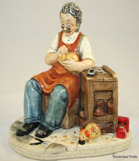 Vintage 1975 British hand painted stoneware Toymaker figurine by Naturecraft