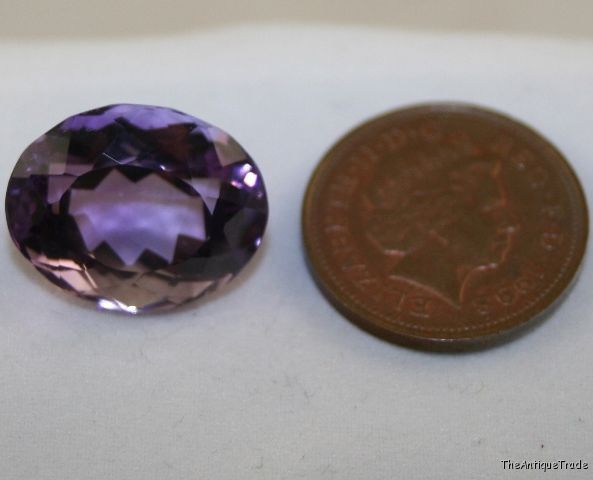 Faceted oval 14x18 Amethyst 17.5ct medium purple am49