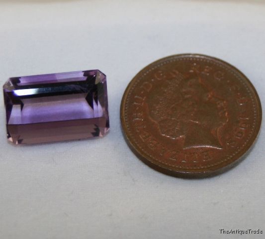 Faceted octagon 10x15 Amethyst 8ct light purple am50