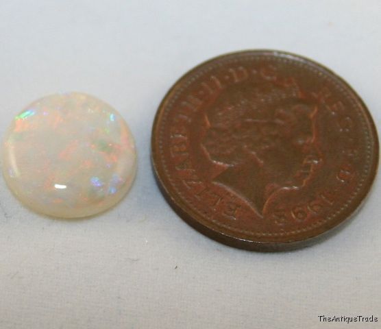 Natural Opal gemstone AAA cabochon 12mm round 3.5ct op1