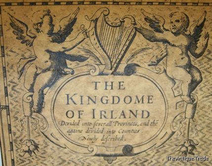 Antique 1610 John Speed map The Kingdome of Ireland