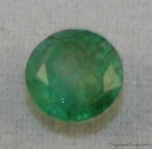 Natural Emerald 5mm round 0.3ct faceted A gem em8