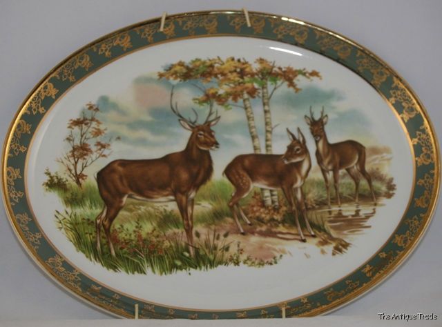 Vintage 1950 Weatherby decorative plate wildlife Dears