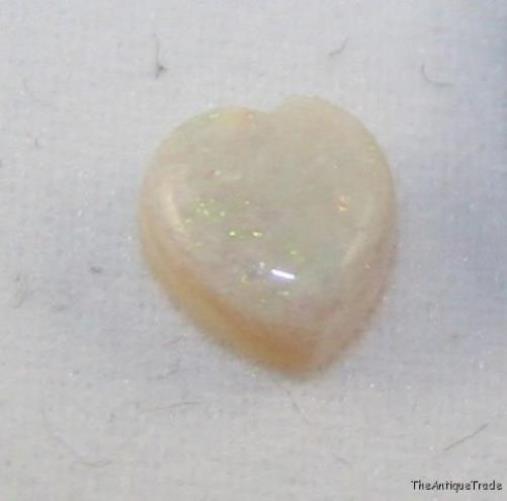Natural Opal gemstone cabochon A 6x6 heart shaped op9