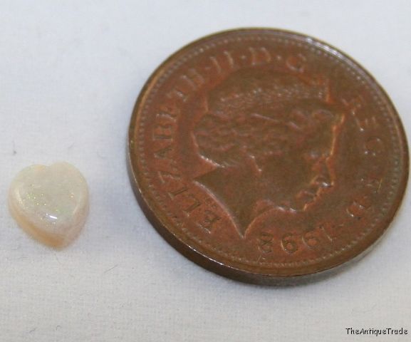 Natural Opal gemstone cabochon A 6x6 heart shaped op9
