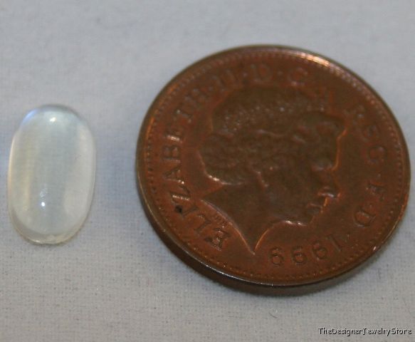 Natural clear Moonstone 6x11 oval Cabochon 1.5ct mu3