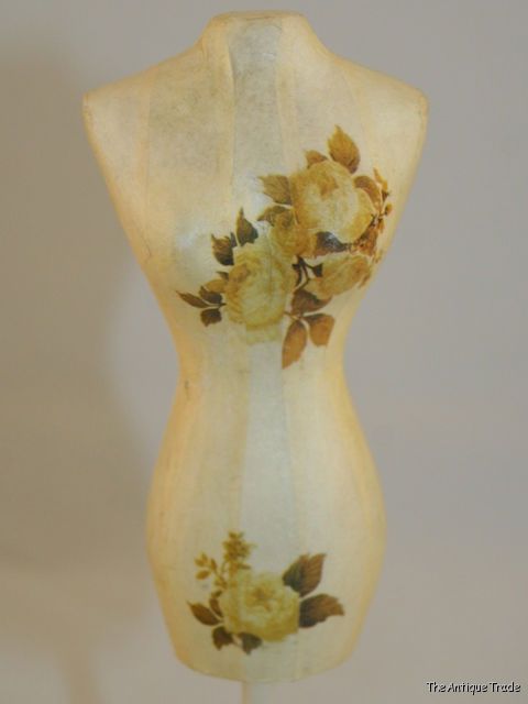 Painted wood and rice paper Jewelry holder stand