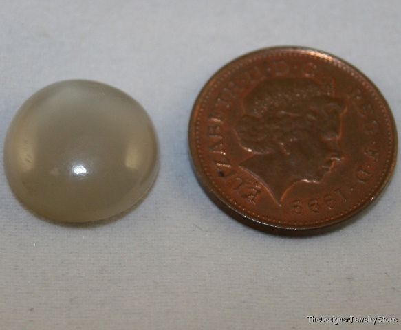 Natural grey Moonstone 15mm round Cabochon 9.4ct mu7