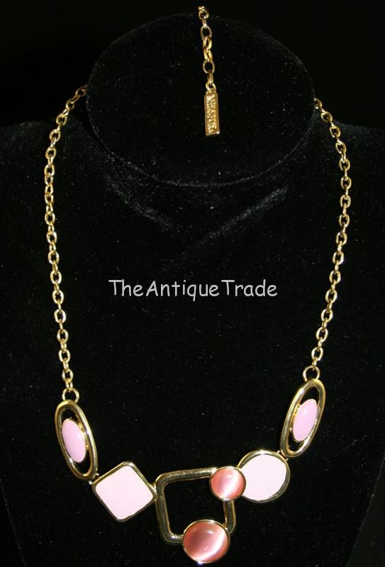 Vintage Art Deco style Necklace enamel glass sku2z