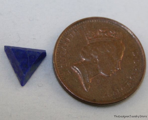 Afghan Lapis Lazuli 8mm gem triangle cabochon 1ct la18