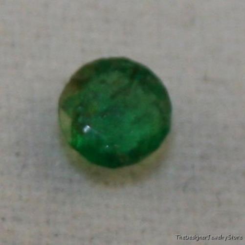 Natural Emerald 3mm round 0.1ct faceted AA gem em20