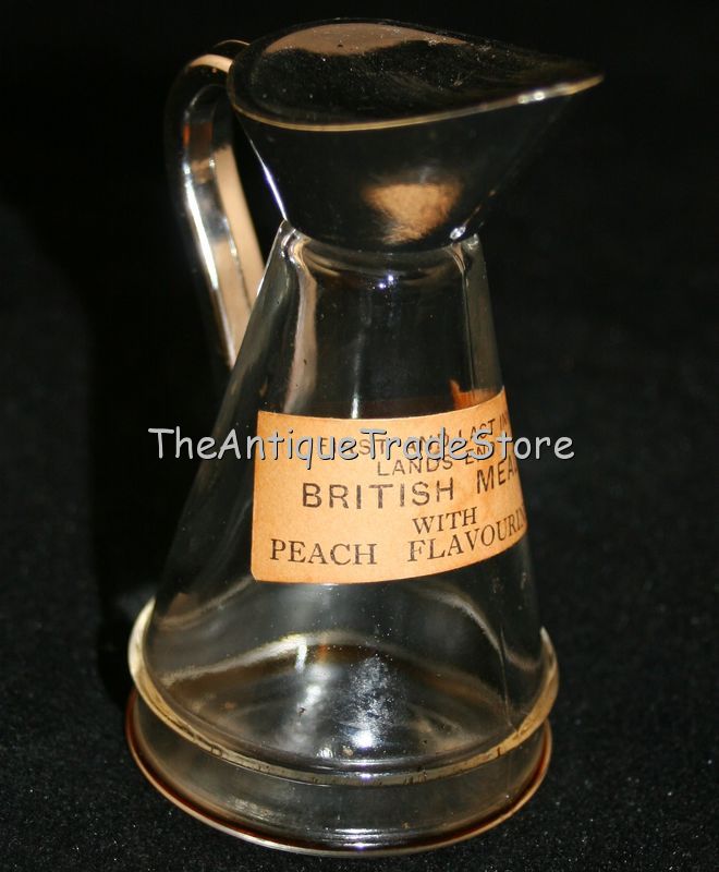 VINTAGE GLASS LANDS END BRITISH MEAD MINIATURE BOTTLE