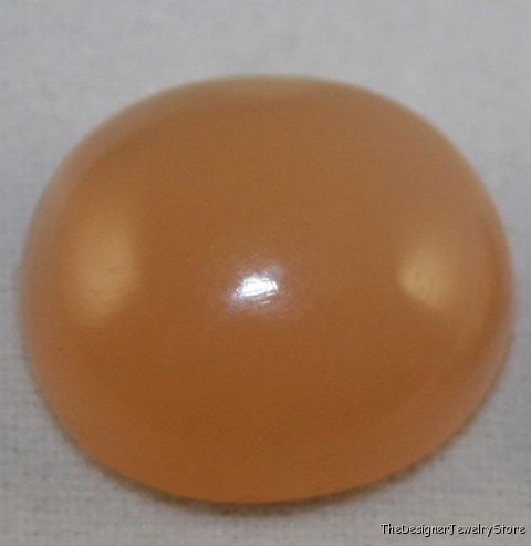 Natural peach Moonstone 12x13 oval Cabochon 7ct mu13