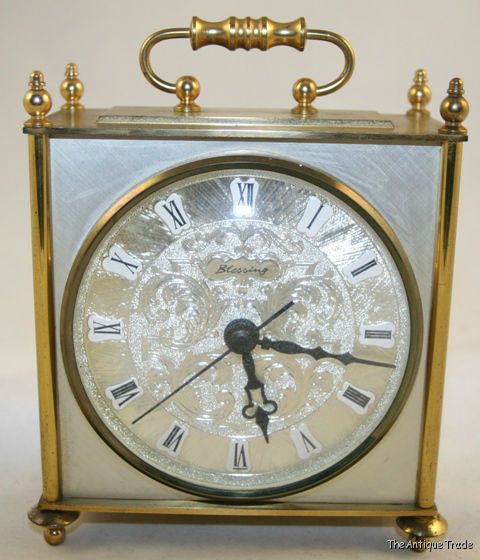 German Vintage Blessing Brass carriage clock